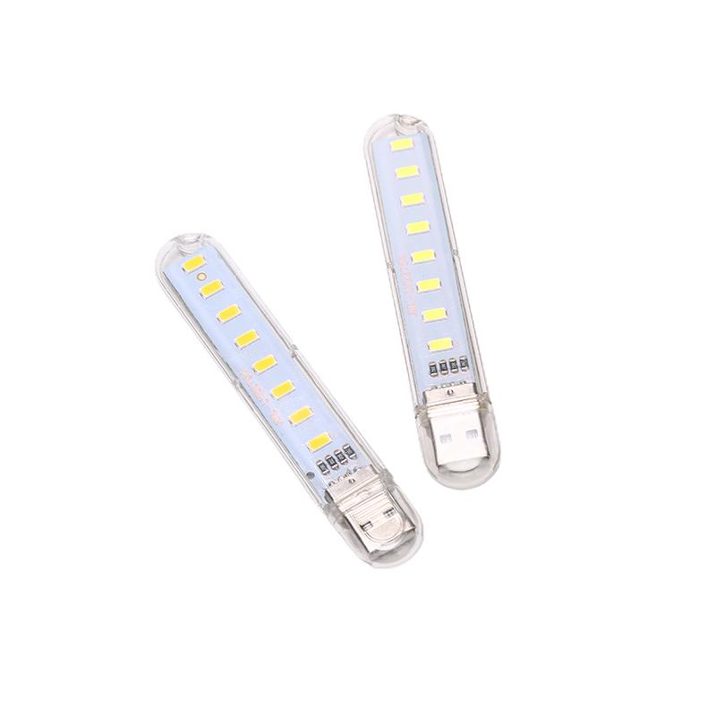 Usb Led Book Lights 8Leds Smd Bulb 5V Power Input White Warm Usb Night Light
