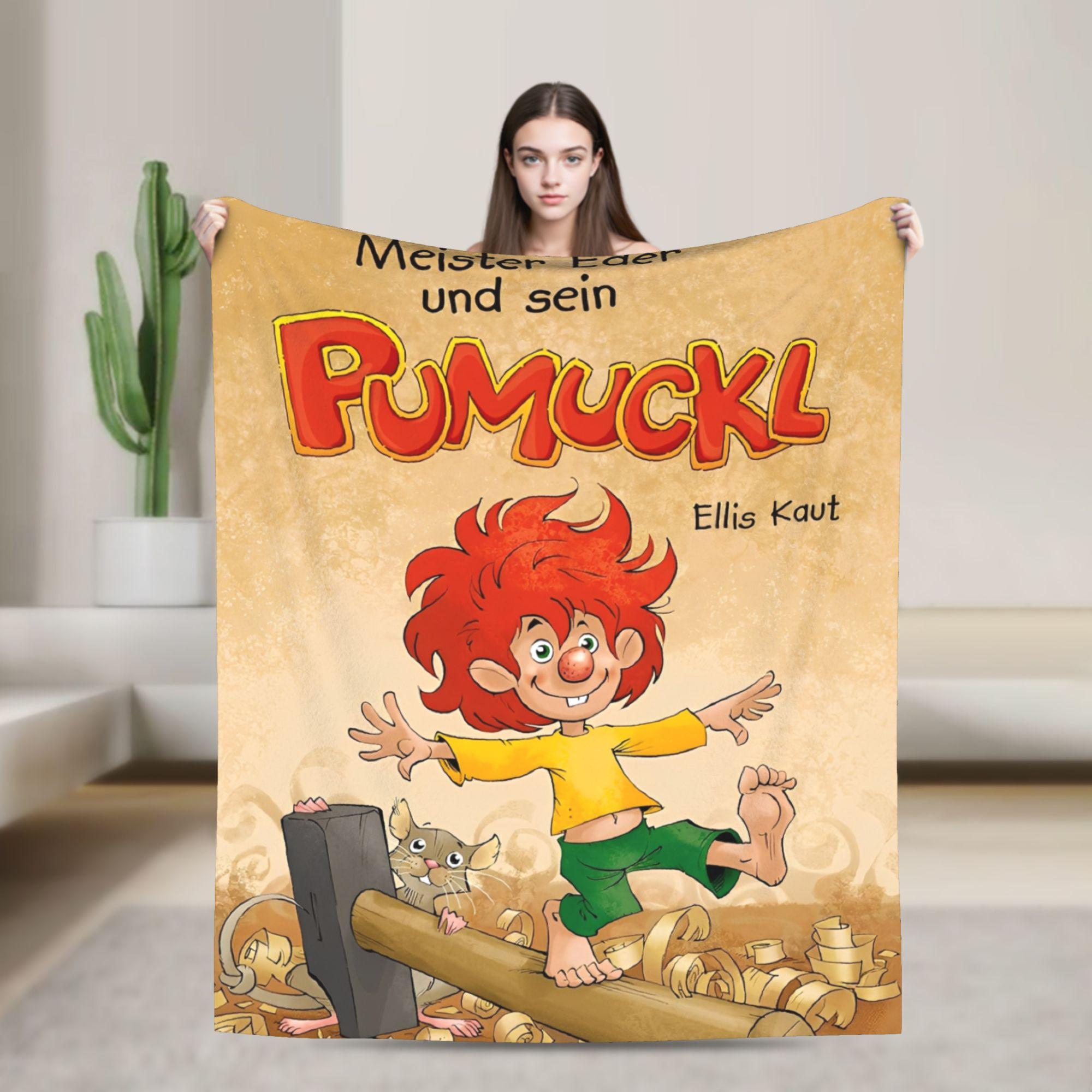 

Pumuckl Cute Elf Fairy Blankets Fleece Autumn Winter Anime Cartoon Portable Ultra-Soft Throw Blankets for Home 50x60in