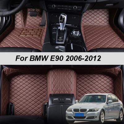Custom Made Leather Car Floor Mats For BMW 3 Series E90 2006 2007 2008 2009 2010 2011 2012 Carpet Rugs Foot Pads