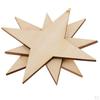 4 Point Star Shapes Wood Cutout Circles Chips Sign Plaque For Making Signs, Gift Tags, Wedding