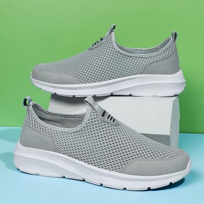Men's Sneakers Classic Casual Shoes Breathable Mesh Running Sneakers Without Lacing Lightweight Men Shoes Zapatillas De Deporte