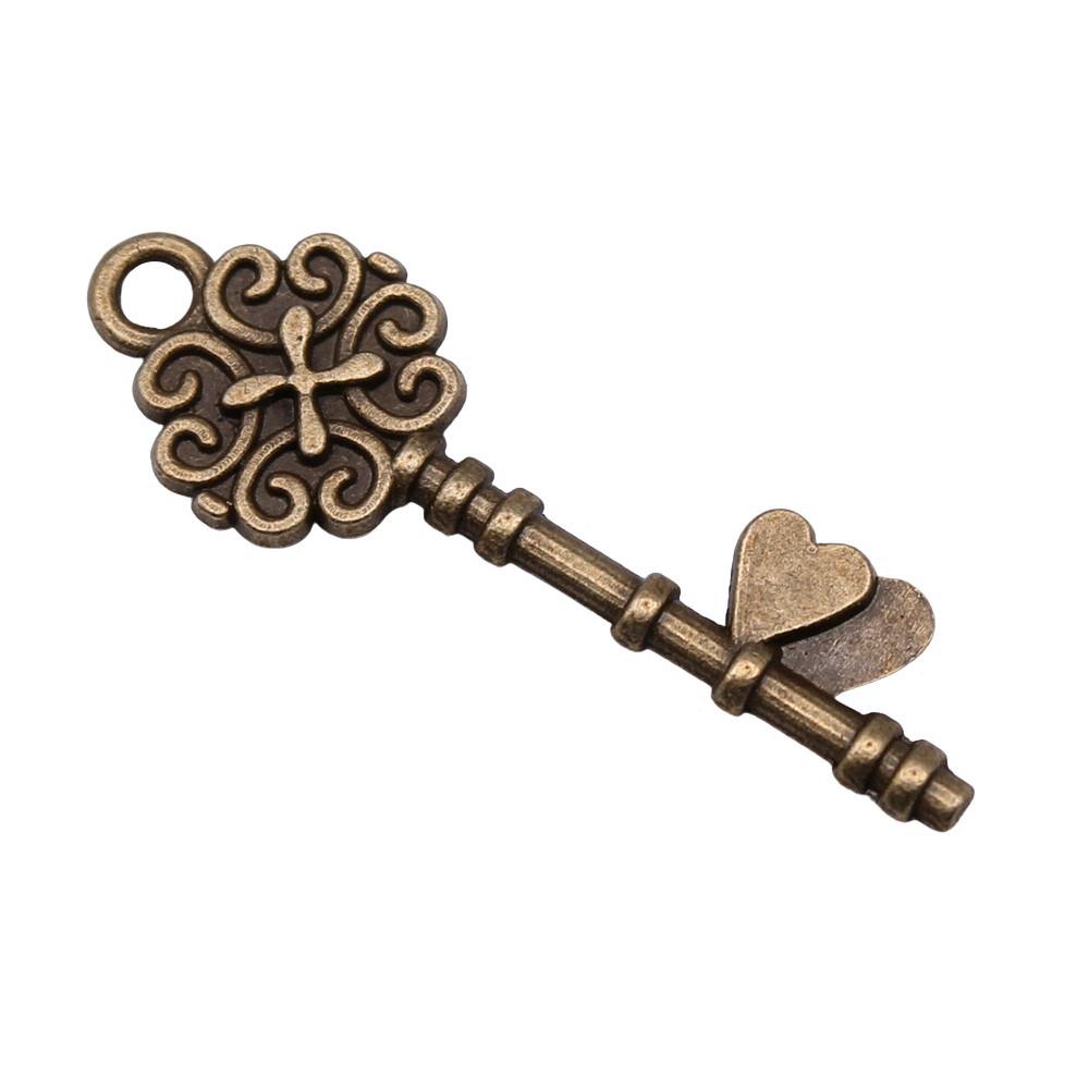 Key Charms Multi Color Alloy Locks Pendants For Romantic Themed Jewelry