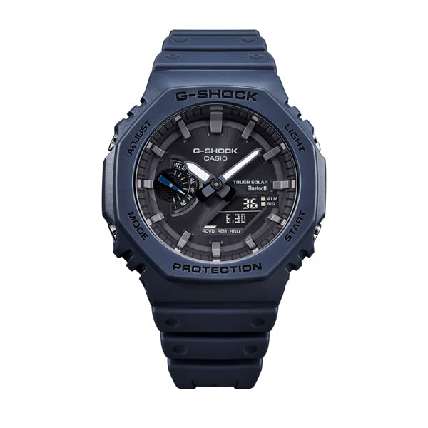 Casio G-SHOCK GA-B2100-2A Montre Solaire Bluetooth Analogique-Numérique Bleue Marine Modèle International