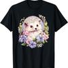 Hérisson Mignon Avec Fleurs I T-Shirt Hérisson1