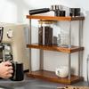 Multifunctional Wood Rack with 3 Layers Coffee Cup Display Stand Multilayer Storage Shelf Practical Cup Organizers