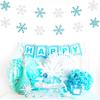 Snowflake-Snow Teal-Silver Christmas Party-Decorations Garland - 6pcs Winter Wonderland Girl Frozen Birthday Hanging Decoration Streamers Banner,