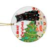 Christmas Tree Pendant Decor Acrylic Black Cat Ornament Festive Decoration for Wall Window Door Unique New Year Present