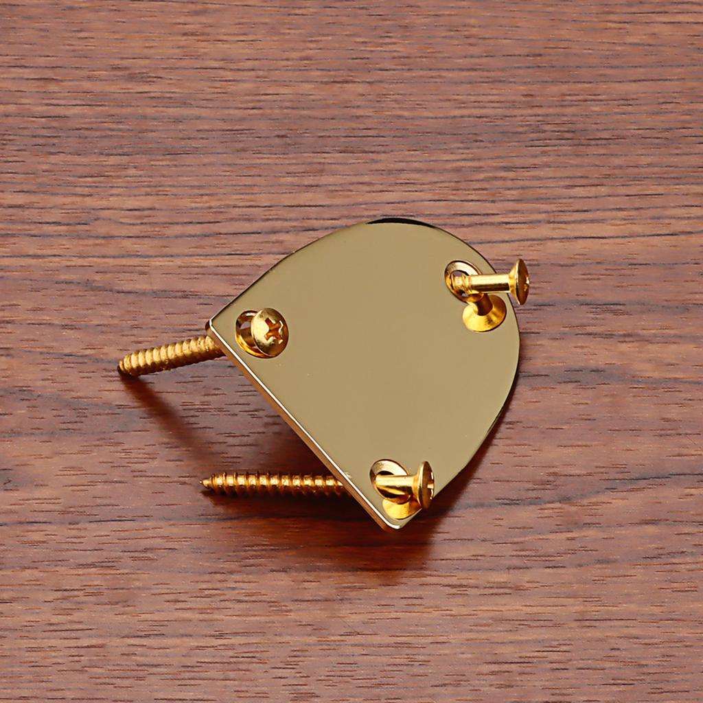 Electric Guitar Neck Plate with Screws 3 Holes Guitar Neck Joint Board Replacement Neckplate Electric Guitar Bass Parts