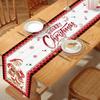 Christmas Linen Table Runner Merry Christmas Decoration for Home 2024 Xmas Party Decor Ornament Navidad Natal New Year Gift 2025