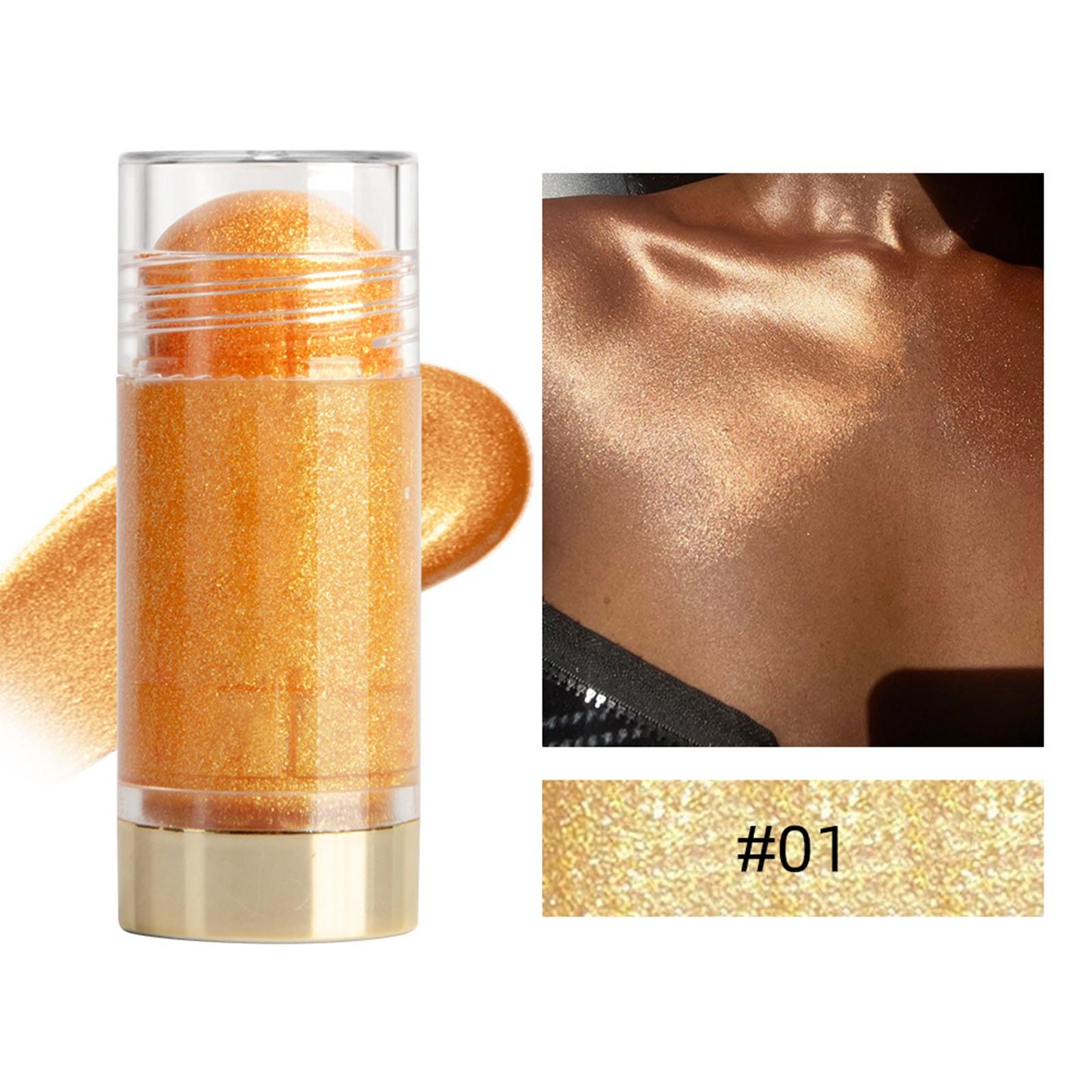 

Желейный хайлайтер-стик, осветляющая контурная пудра с глянцевым финишем и перламутровыми блестками, идеальный макияж для праздников, вечеринок, выпускных вечеров, 15 г One Size оранжевый