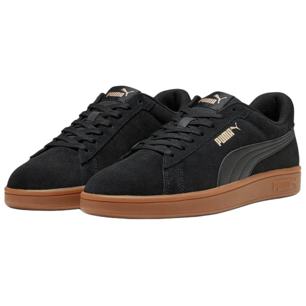 Puma Smash 3.0 Black Gold Gum Men Sneakers 390984-10