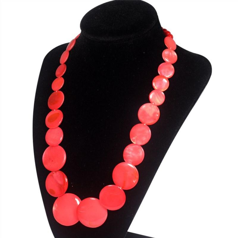 JMXD-Exaggerated Popular Natural Shell Bead Pearl Necklace Women's Handwoven Necklace Collarbone Chain Clothing Accessories