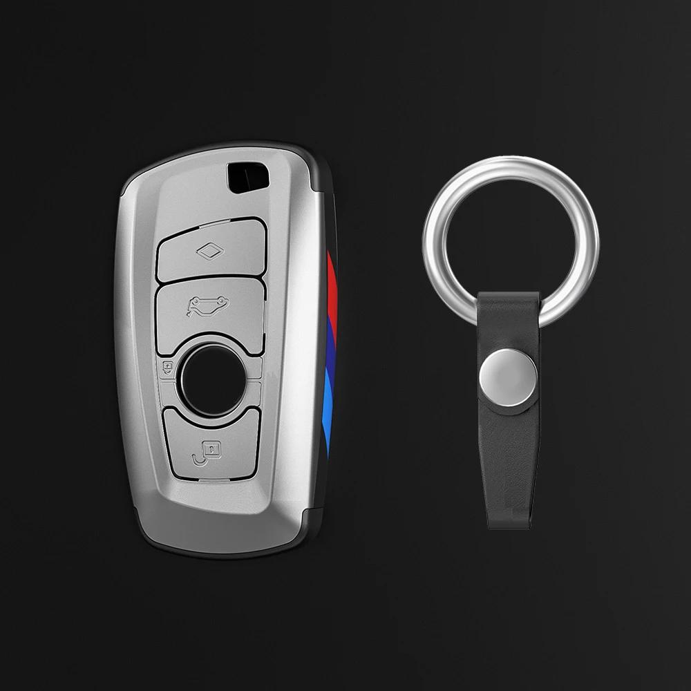 Heiß 2025 Auto Kohlefaser Schlüsselabdeckung Hülle Halter Schale Tasche Für BMW F30 F20 F10 F18 F22 F01 X3 X4 F06 F02 M3 M5 Auto Schlüsselanhänger Zubehör