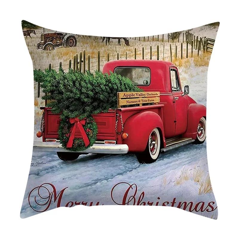 Christmas Series Pillowcase Santa Elk Festival Home Decor Office Sofa Cushion Cover 40*40cm/45*45cm/50*50cm/60*60cmcm