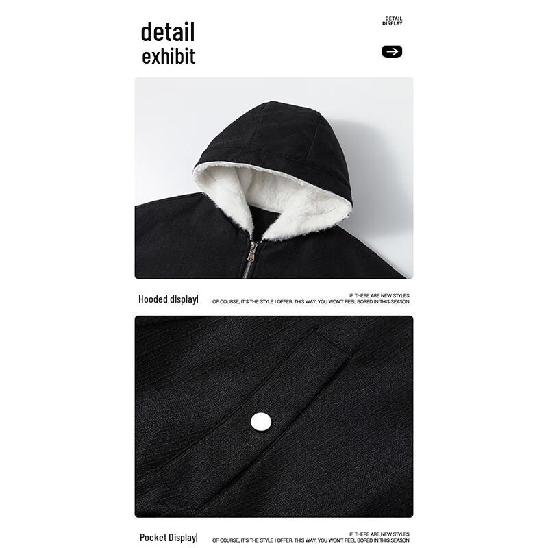 PNJ Herren-Kapuzenjacke mit Plüschfutter