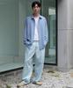 Linen-Like Semi-Balloon Denim Pants [Bleach]