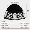 Niche designer retro plaid knitted hat children's autumn and winter new versatile warm ear protector wool hat
