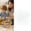 Clear Party Glowing Stick Connectors, 100 Plastic Joiners for Making Wristbands, Necklaces, Decorative Designs, Holiday Gatherings, and School