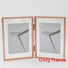7 And 5 Inch Double Sided Transparent Fold Dual Photo Frame For Home Decor