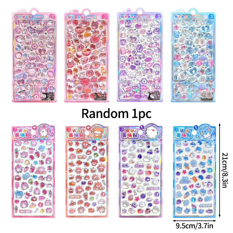Cute Cartoon Animals Drop 3D Relief Sticker Scrapbooking Diy Diary Phone Case Stationery Sticker Collect Stickers Book Kids Gift