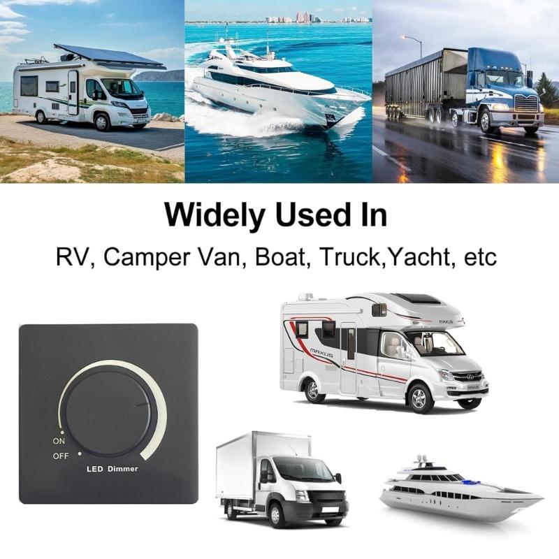 86 Type Wall Light LED Dimmer Switches Rotary Knob Dimmer Switches 300W Adjustable Brightness Controller Easy To Use