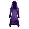 Fashion Exquisite Halloween Horror Branch Print Cloak Jacket Asymmetric Collar Knitted Hooded Cloak Top