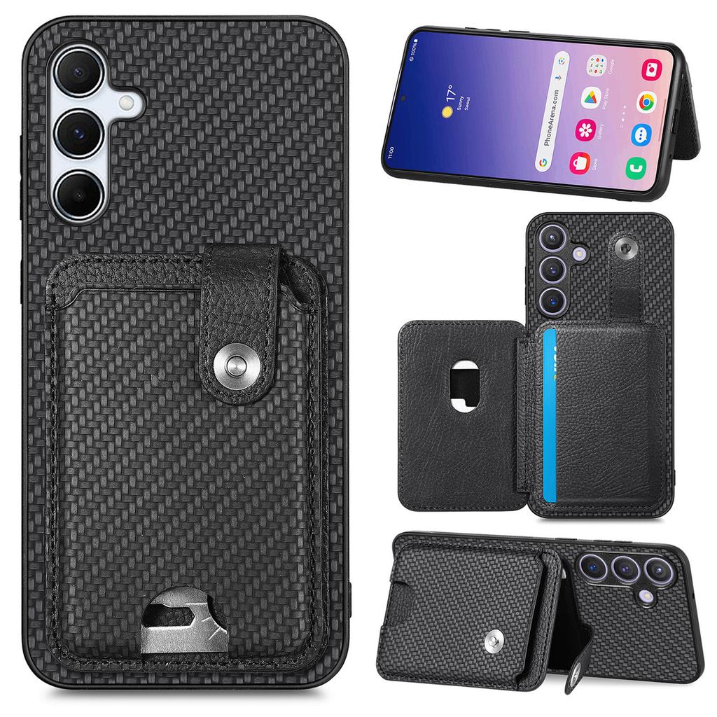 Etui na Samsung Galaxy A05s 4G z przegródkami na karty, podpórką, tylną okładką na telefon i narzędziem do kart
