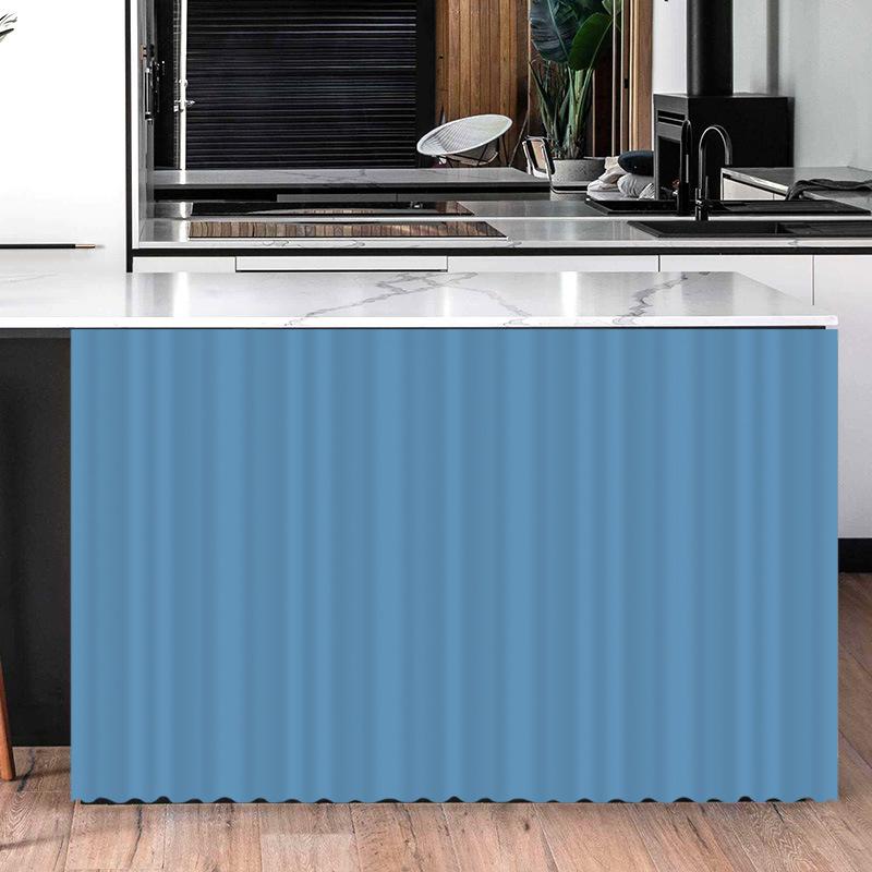 Solid Plain Shade Adhesive Curtain Self-Adhesive Kitchen Cabinet Curtains Dustproof Half-Curtain Cupboard Cover Home Decor