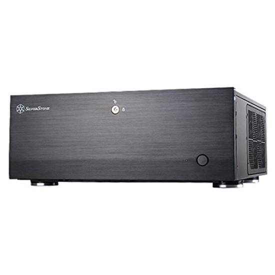 Boîtier HTPC SilverStone avec porte avant en aluminium Distributeur japonais Noir [Série Grandia] haute qualité SST-GD07B [Produit autorisé]