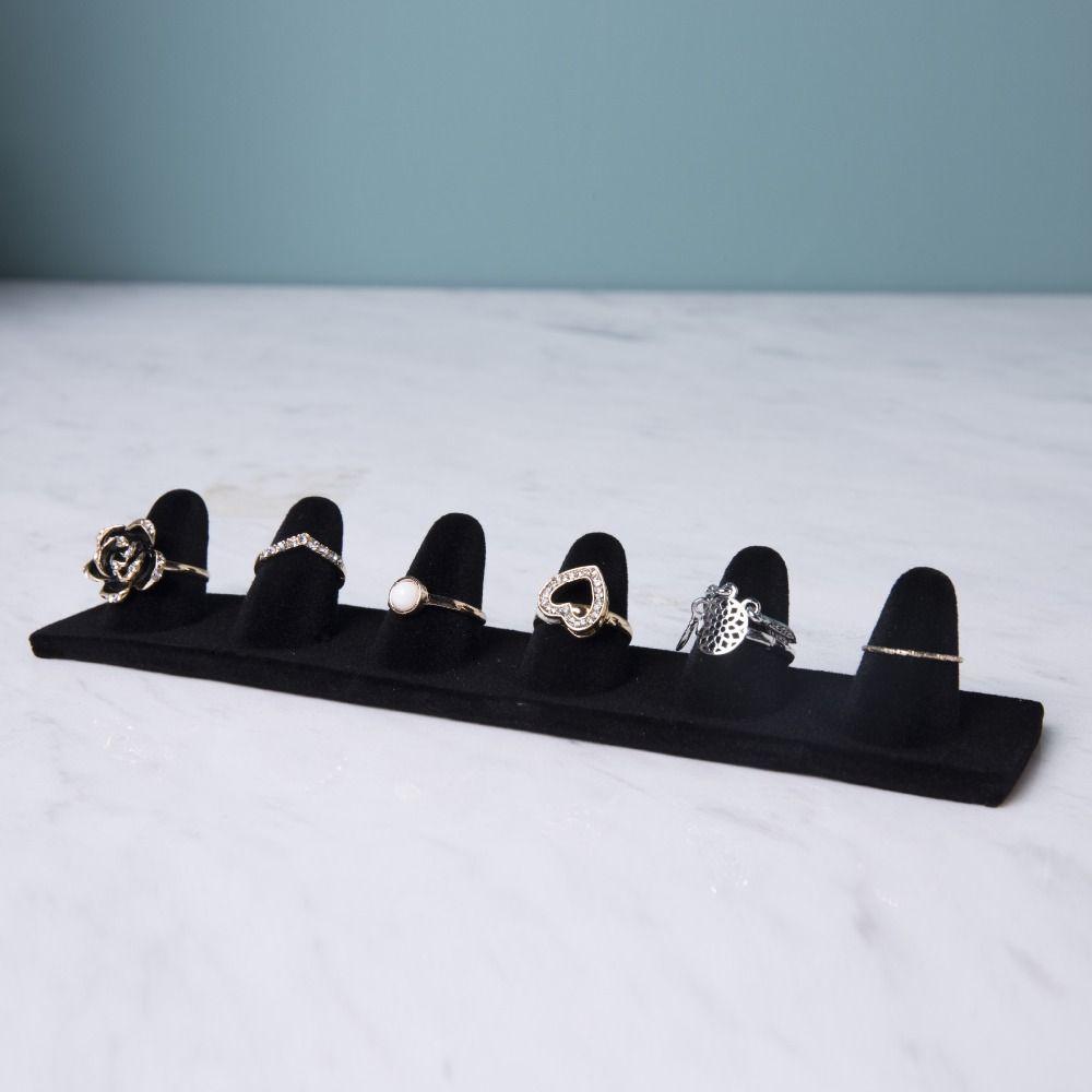 Organizer Jewelry Display Rack Velvet Ring Display Stand Jewelry Props Rings Display Holder Women