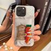 Acrylic Back TPU Bumper for Iphone 17 Pro 18 Pro Max 11 Air 12 XR 14 13 15 16 Plus XS Max Sleeping Cat Carrot Toy Hone Case Shockproof Cover