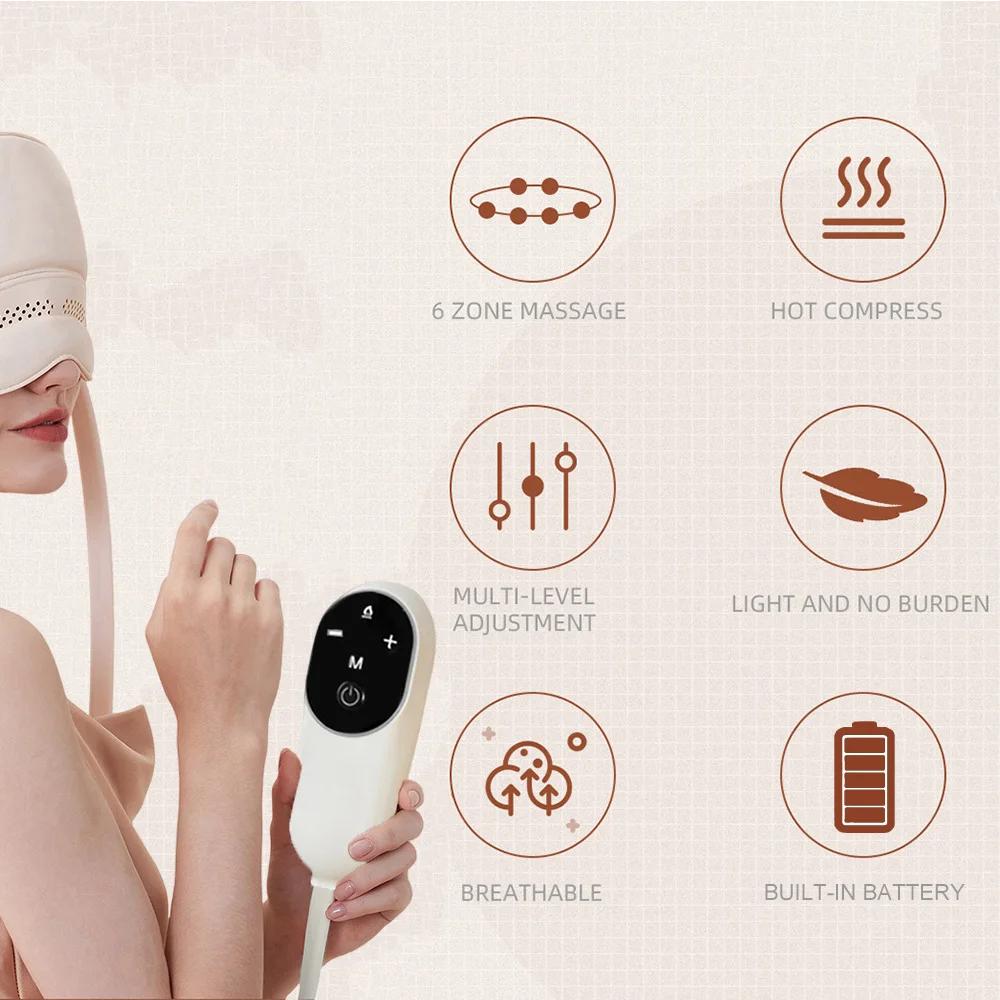 Air Pressure Head Massage Electric Eye Massage Graphene Eyes Airbag Compress Headache Migraine Relax Improve Sleep Stress Relief