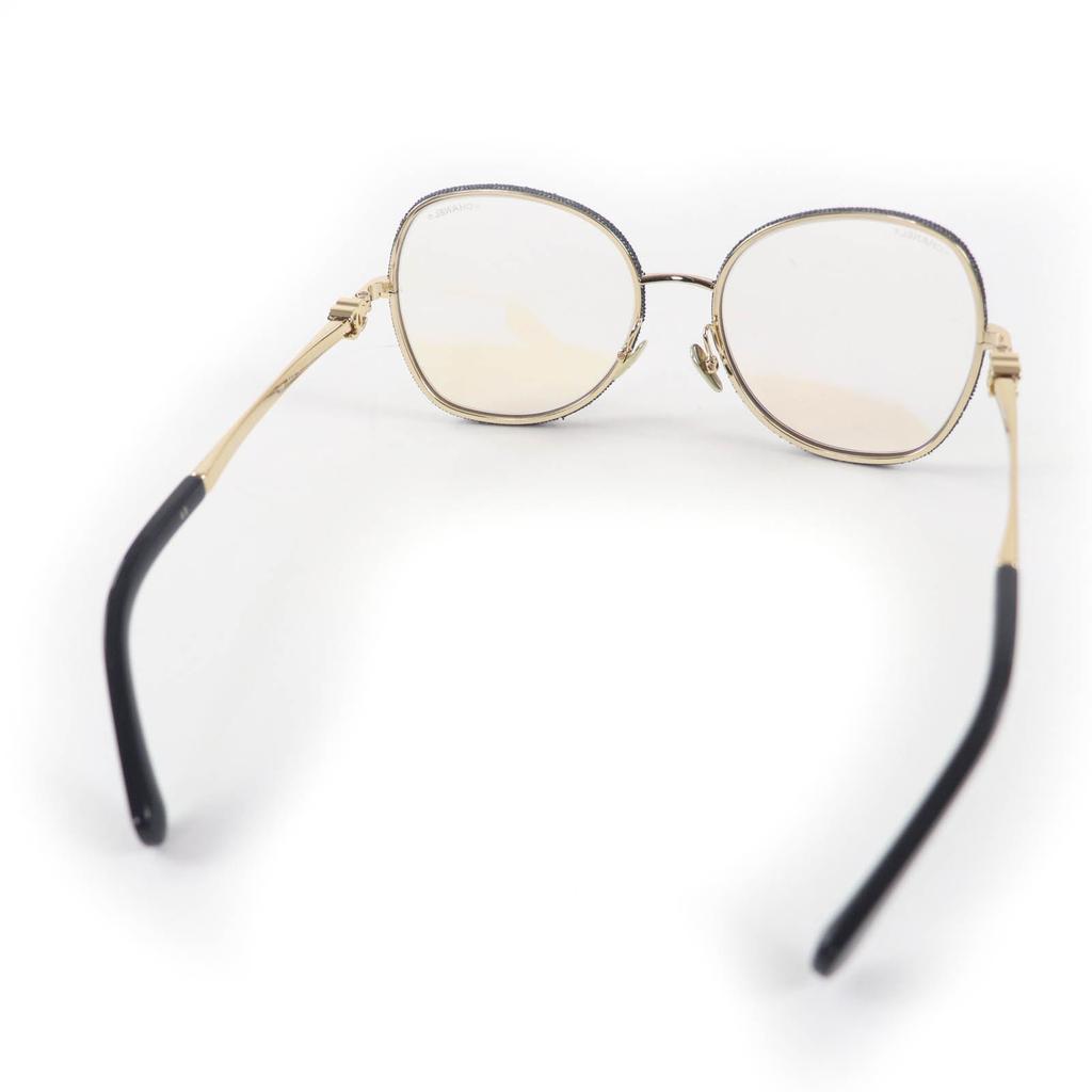 Gafas CHANEL Impecables Marca COCO Forma Redonda Denim dorado Mujer 2218-S Usado