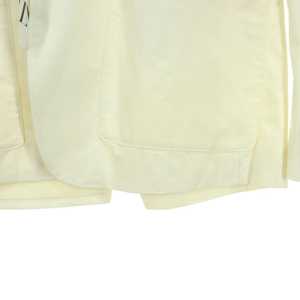 Unused ZARA Cotton Long Sleeve Thin Tailored Jacket 48 White Women Used