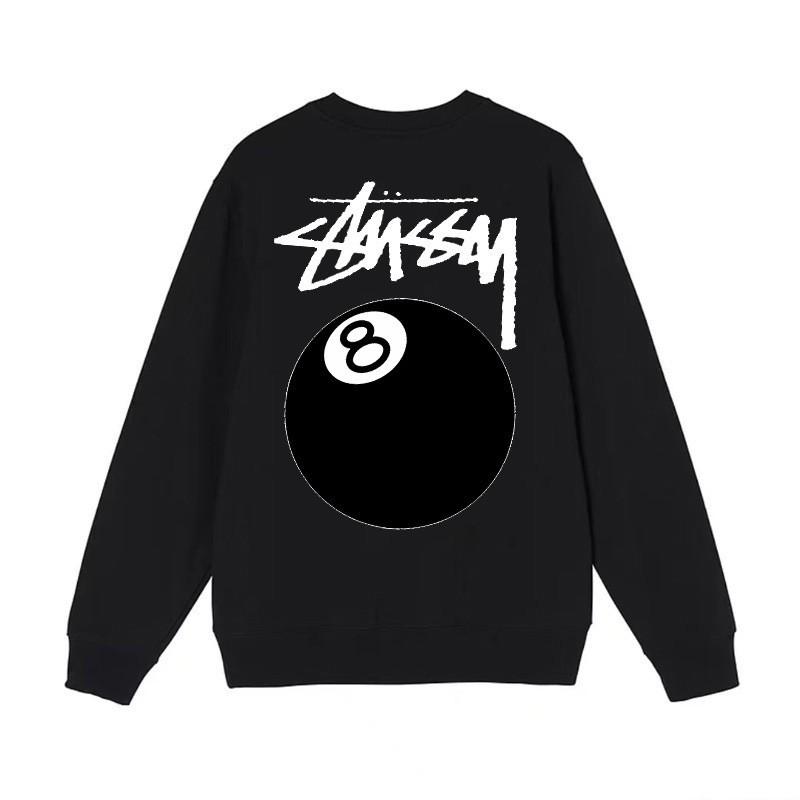 Unisex Cross Stitch American Style Round Neck Hoodie: St Classic Black Eight Dice Long Sleeve Jacket