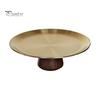 Simple Design Plate Stainless Steel Fruit for Kitchen Counter, Modern Pedestal Serving Smooth Edge Tray, Multi-use Dessert Platter Dining Table