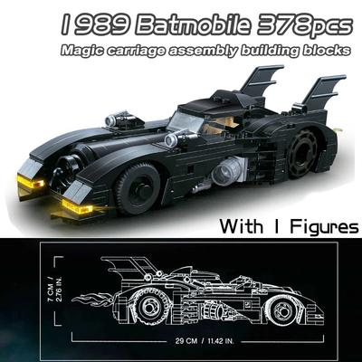 Super Heroes Series Batmobile Construction Blocks 1989 Classic Bat Chariot Car Model Bricks Playthings Designed For Children Boys Xmas Gifts