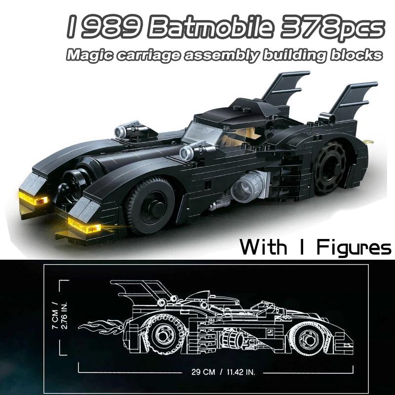 Super Heroes Series Batmobile Construction Blocks 1989 Classic Bat Chariot Car Model Bricks Playthings Designed For Children Boys Xmas Gifts