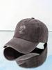 Embroidered Palm Tree Washed Cotton Baseball Cap For Adults Sun Protection Outdoor Leisure Hat