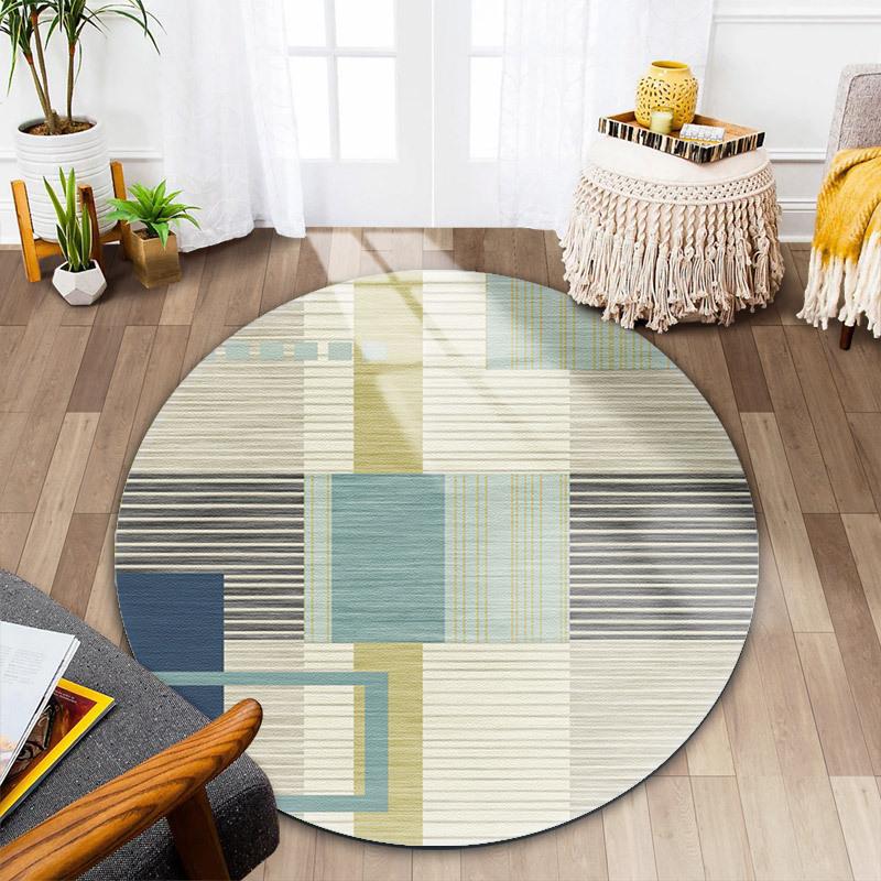 Koberec do obývacího pokoje Severský kulatý Kobereček k posteli do ložnice Podložka pod toaletní stolek Podložka pod počítačovou židli Podložka na podlahu