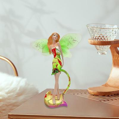 Fairy Garden Resin Figurine ,Girl Statue, Desktop Ornament, Decorative Cute Butterfly Elf Decor