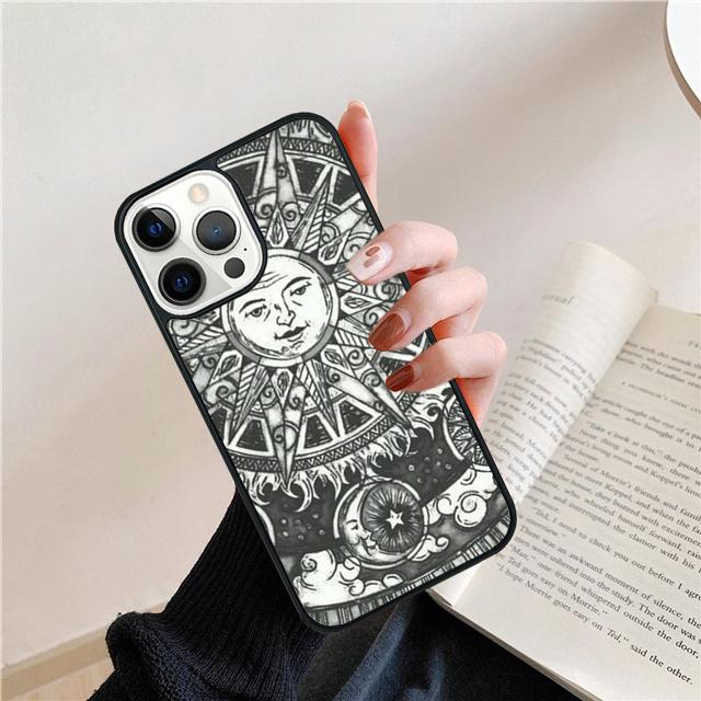 Sun Moon Art Coque Shell For iPhone 17 Air 15 16 14 13 12 Pro Max 11 Pro Max Plus Phone Case Cover