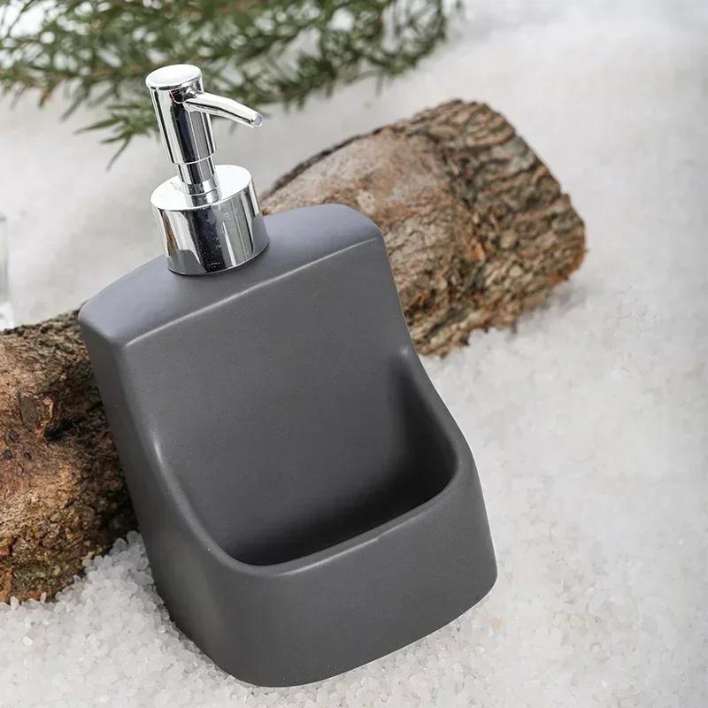 390ml/13oz Hand Soap Dispenser Makeup Container Multipurpose Refillable Liquid Pump Bottle for Kitchen Tabletop Travel Dish Soap