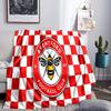 Brent-ford Football Club Crest Throws Blanket Flannel Blankets Plush for Couch Bed Gifts for Men Women Travel picnic blanket Christmas fan gifts