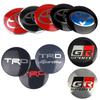 56MM 4Pcs Car Styling Aluminum Wheel Center Hub Caps Stickers For Toyota Rav4 Corolla Camry Aqua  Cross Yaris Auris TRD GR Sport FM1
