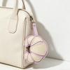 Leather Croissant Pendant Cute Croissant Bag Charm with Leather Lanyard Keychain for Bags Keys Accessories
