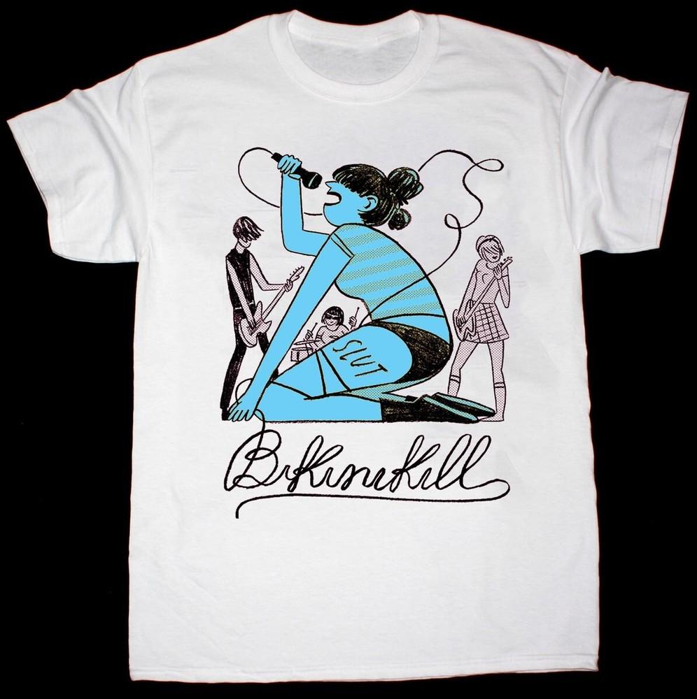 Vtg Bikini Kill Band Gift For Fans Cotton White Full Size Unisex Shirt Unisex T-Shirt XXXL