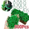 50/100/500Pcs Plastic Garden Vine Strapping Clips Tie Plant Bundled Buckle Ring Garden Tomato Grapevine Hook Plants Support Tool