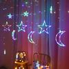 Star and Moon LED String Lights - Colorful Flashing Bedroom Decor