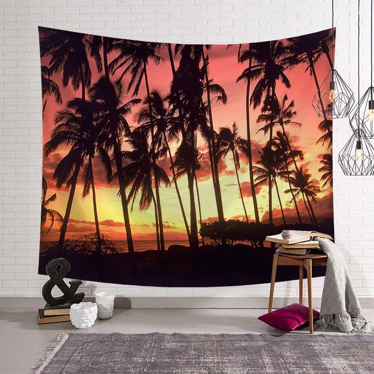 Background Tapestry Wall Rug Beach Towel Sea View Series Live Picnic Wallpaper Bedroom Dormitory Room Bedside Wall Rug